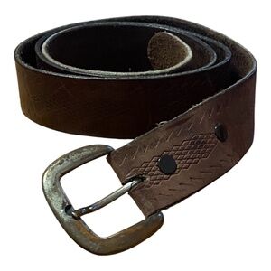 Vintage leather hand tooled belt